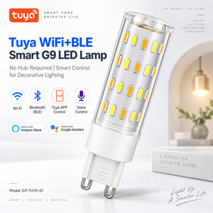 Ampoule LED intelligente G9 Tuya, boîtier PC, blanc chaud, blanc froid, CCT réglable, pour maison intelligente, hôtel, éclairage décoratif - Product Image 1