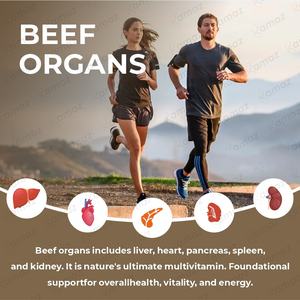 Amaz OEM Healthife Supplément pour femmes Foie de boeuf Cœur Rein Pancréas Rate Alimentation en herbe Organes de boeuf Gommes - Product Image 4