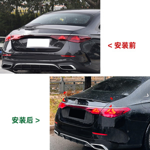 Brabus Rear <b>Wing</b> Spoiler Piano <b>Black</b> Carbon Fiber Texture For Mercedes-Benz E-Class W214 E260 E300 2024+ - Product Image 4