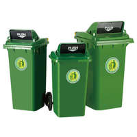 120l 240l 360l 660l 1100 litres extérieur pédale poubelle à roulettes poubelles en plastique poubelle