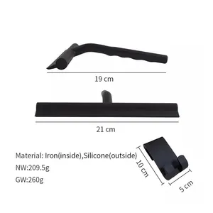 Silicone Shower Squeegee mewah pembersih jendela mesin cuci jendela untuk rumah profesional kamar mandi Shower Squeege pintu hitam