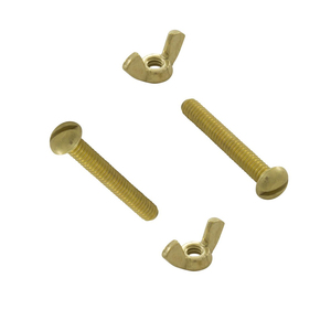 OEM Massieve messing bout en vleugelmoer set R221156 1/4" x 1-3/4" Anti-roest bevestiging voor zwembad veiligheidshaakpaal - Product Image 3