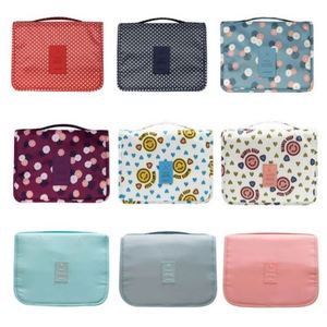 Sac de toilette extensible en nylon imperméable de grande capacité pour voyage, organiseur de cosmétiques suspendu - Product Image 6