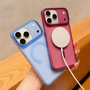 Coque de téléphone ultra-fine translucide effet peau de luxe pour iPhone 18 Pro Max 15 16 17 Pro Air, dos magnétique givré - Product Image 3