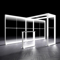 10x20ft modulaire rétro-éclairé arc affichage LED toile de fond comptoir salon stand exposition aluminium SEG LED rétro-éclairé mur boîte à lumière