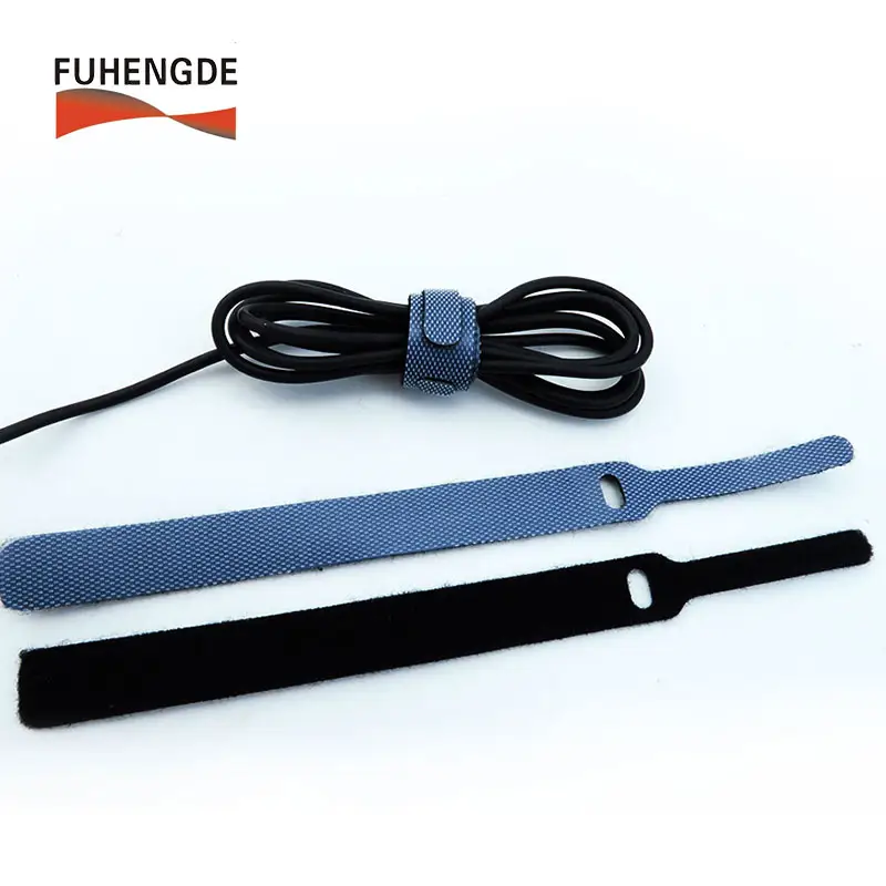 Hot bán móc và vòng lặp ma thuật Cable Tie tái sử dụng buộc quan hệ cáp dây tổ chức dây đeo đầy màu sắc với logo tùy chỉnh