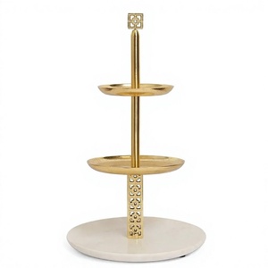 Most Selling Eco-Friendly Decorative Handicraft Metal <b>3</b> <b>Tier</b> Cup Wedding & Hotel Decoration <b>Cake</b> <b>Stand</b> - Product Image 1