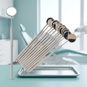 Miroir buccal dentaire double face Debonairii # 5 outils d'examen manuels à surface frontale creuse en acier inoxydable, classe II - Product Image 3