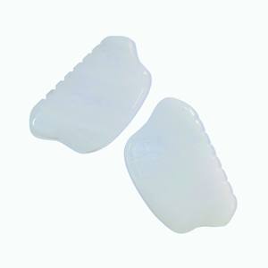 Pierre faciale en jade blanc anti-âge, haute qualité, logo personnalisé, produits les plus vendus au monde, massage, pierre de gua sha personnalisée - Product Image 3