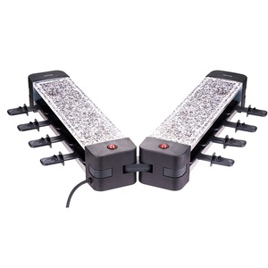 Grill <span class=keywords><strong>Raclette</strong></span> Électrique Portable <span class=keywords><strong>Pliable</strong></span> 1200W avec Surface Antiadhésive PFA, Sans Fumée, Contrôle de Température, Plaque Amovible, pour 8 Personnes - Product Image 1