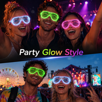 Nuevas Gafas con Marco de Alambre y Luces LED, Gafas Brillantes para Fiestas, Juguetes para Niños para Festivales y Carnavales, Accesorios para Ambiente de Discoteca