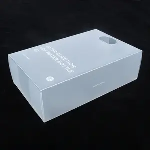 定制印刷哑光磨砂透明pvc PET pp瓶包装塑料可折叠盒带标志