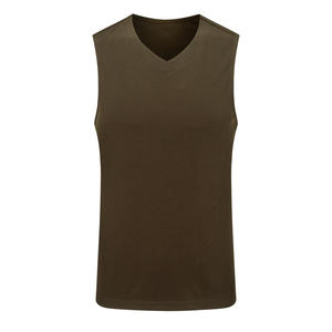 Haut de musculation léger côtelé Vêtements de sport pour hommes Chemises sans manches - Product Image 6