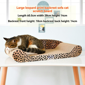 Penggaruk kucing fungsional bergaya karton bergelombang rumah Modern lucu dan menarik cakar kucing Oval dengan Catnip - Product Image 6