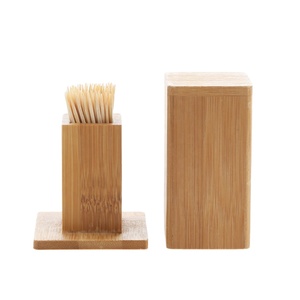 Portable Wood Wooden Toothpick <strong>Holder</strong> Storage Box Container Bamboo Tooth <strong>Pick</strong> Dispenser Toothpicks <strong>Case</strong> for Home - Product Image 1