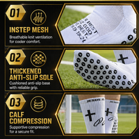 Chaussettes de football personnalisées pour équipe, motif logo entièrement personnalisé, haute élasticité, antidérapantes, écologiques, absorbantes, tricotées