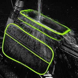 Bolsa de accesorios para ciclismo al aire libre, impermeable, extraíble, de gran capacidad, con orificio para auriculares, para manillar de bicicleta - Product Image 5