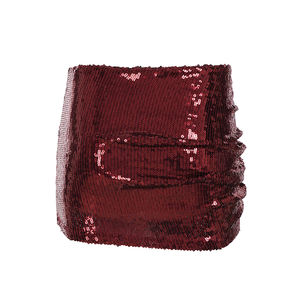 <b>Sexy</b> Natural Waist Sequin Skort-Breathable Glittery Ruffle Hem Summer <b>Skirt</b> with Built-in Shorts 100% Polyester - Product Image 6