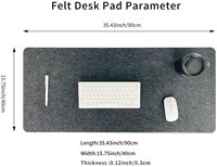 Grand tapis de protection de bureau en feutre personnalisé, tapis de bureau en feutre pour coussin de table, protecteur