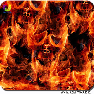 <span class=keywords><strong>Film</strong></span> de transfert hydrographique Tsautop 0,5 m, motif crâne de zombie, multicolore - Product Image 6