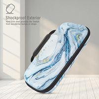 Marmormuster EVA Hartschalen-Etui für Switch OLED und Lite, Wasserfeste Tragbare Reisetasche mit Griff, OEM Anpassbar