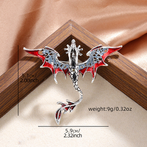 यिनी निर्माता कस्टम जीवंत राल-इनमेड ड्रैगन ब्रोच: फ्रेंडली जस्ता मिश्र धातु, कॉस्प्ले के लिए टिकाऊ फंतासी गहने - Product Image 6