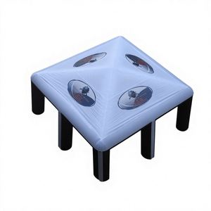 Inflatable <b>Square</b> Tent Digital Printing 12ft Dimensions Electric Air Pump Inflation Waterproof Sun Resistant White Advertising - Product Image 2