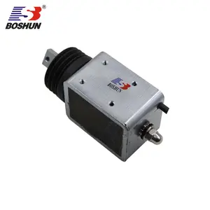 DC12V Boshun solenoide 60N Force Frame electroimán impermeable viaje 10mm lineal Push Pull solenoide para puertas de Tren Eléctrico