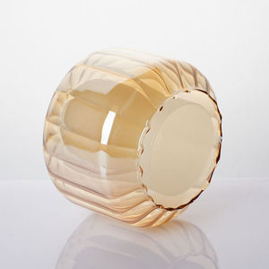 Handmade rõ ràng thủy tinh màu nâu Đèn bóng râm sọc Vòng thủy tinh borosilicate chiếu sáng bóng râm cho nhà sử dụng trong nhà - Product Image 6