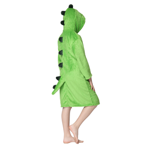 <span class=keywords><strong>Peignoir</strong></span> en flanelle de luxe pour filles et tout-petits, design <span class=keywords><strong>dinosaure</strong></span>, à capuche, chaud et moelleux - Product Image 4