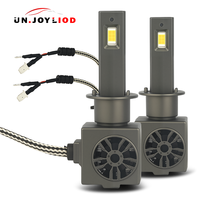 Ampoule de phare de voiture LED H1 à forte puissance avec ventilateur de refroidissement, 6000K, large plage de tension, vente en gros, logo personnalisé