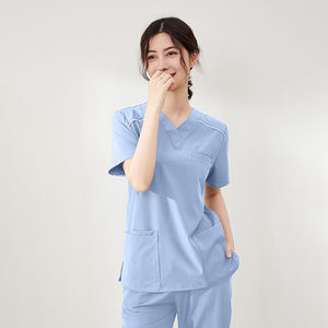 Nuovi Completi Divisa Infermieristica Multicolore in Spandex, Uniformi Chirurgiche Elasticizzate <span class=keywords><strong>da</strong></span> Ospedale, Set Scrub <span class=keywords><strong>da</strong></span> Donna per Infermiere - Product Image 1