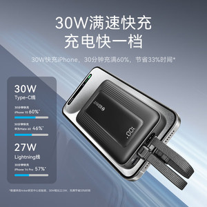 สำหรับ Anker A1681,20000mAh แบตสำรองแบบชาร์จเร็ว 30W เครื่องชาร์จพกพา สาย USB-C ในตัว จอแสดงผลดิจิตอล ชุดแบตเตอรี่สำหรับเดินทาง - Product Image 6