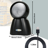 Escáner de Códigos de Barras USB NT4040E con Sensor Automático 2D DM Data Matrix, Lector de Códigos QR 1D/2D Omnidireccional de Escritorio