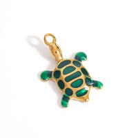 Accessoires de bijoux en acier inoxydable, animaux, croix, lune, couronne, tortue, mignon, rose, moto, rouge à lèvres, café, tasse, pendentifs, breloques