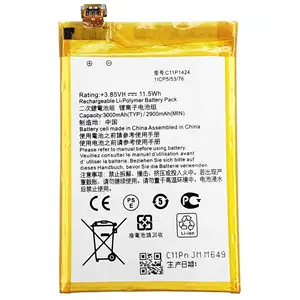 प्रतिस्थापन सेलफोन बैटरी के लिए 3000mah C11P1424 ASUS ZenFone 2 ZE550ML ZE551ML Z008D बैटरी