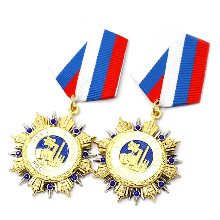 Manufacturer Custom Medalla Medallion Die Cast Metal Medal Badges 3D Activity Medals And Awards Medal Of Honor