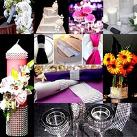 Ruban en acrylique élégant avec strass et diamants pour décorations de gâteaux de mariage, anniversaires, baby showers et événements festifs