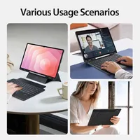 Étui pour Samsung Tab S11 Ultra 14,6 pouces avec clavier Bluetooth, emplacement pour stylet, éclairage RGB, support magnétique détachable et pliable