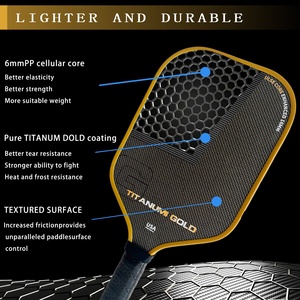 Raquette de pickleball Pongpick personnalisée en fibre de carbone nid d'abeille, épaisseur 16 mm, entraînement sportif en extérieur, haute friction, antidérapante - Product Image 3