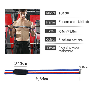 LADYGLOW rosso nero blu Fitness palestra sollevamento pesi cinturini da polso Logo personalizzato palestra allenamento Powerlifting cinturini da polso - Product Image 2