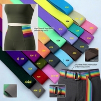 Bande élastique rayée multicolore 4 cm en stock, avec Lurex Or et Argent, Jacquard, pour ceinture et bande élastique en gros-grain Lurex