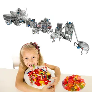 Şirket seviye çok fonksiyonlu sert şeker geçiştirme makinesi üretim hattı fabrika Outlet