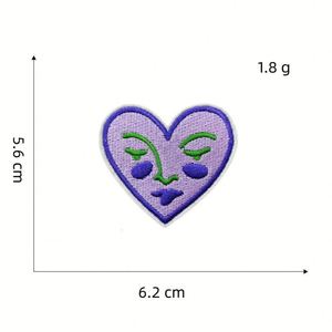 Popular Custom Embroidered Canvas Beads Eco-Friendly Iron-on <b>Purple</b> Series Patches for Clothing Suitcases Bags <b>Hats</b> - Product Image 4