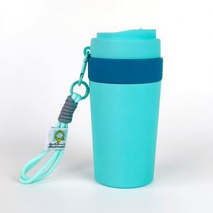 Botella de Agua de Plástico Reutilizable de 500 ml, Aislada, con Cordón, a Prueba de Fugas, Compatible con Portavasos de Auto, para Deportes - Product Image 1