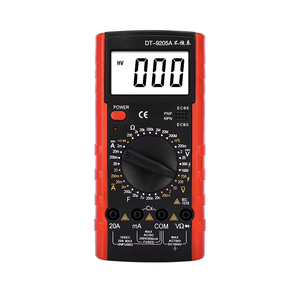 Multímetro Digital Dt-9205A de 3 Dígitos, 1000V, 200A, Cuerpo de Plástico, Características Estándar para Pruebas Eléctricas - Product Image 1