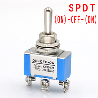Interrupteur à bascule SPST SPDT 25A 250VAC 2 broches 3 broches On-off/on-on/on-off-on 3 positions 3 broches Interrupteur momentané DPDT Bakélite Instruments