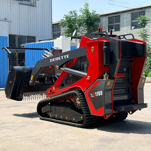 Mini-chargeuse sur chenilles Derette XC1100 avec broyeur à chaînes, moteur Kubota 25 CV, norme EPA Euro 5, débroussailleuse forestière - Product Image 5