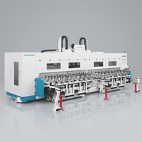 Machine à bois CNC multi-broches avec commande PLC pour le fraisage du bois et le traitement des pieds de table à manger