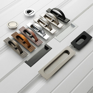 Vente directe d'usine poignée cachée bouton en aluminium pour porte coulissante <span class=keywords><strong>Invisible</strong></span> tiroir carré armoire porte meubles poignées boutons - Product Image 1